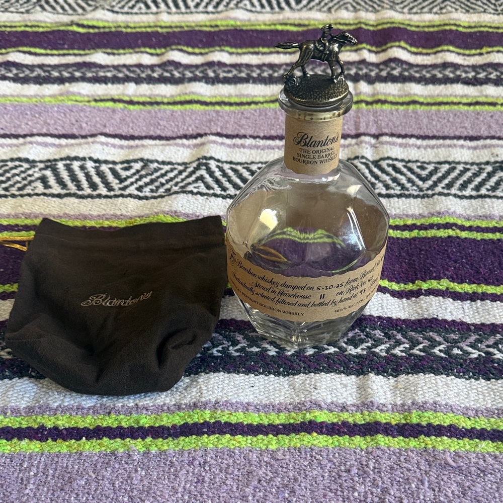 Blanton's Bourbon Single Barrel Bourbon Whiskey Stopper - S - EMPTY BOTTLE Rare